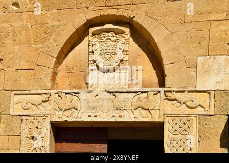 Italien, Toskana, Val d'Orcia, UNESCO-Weltkulturerbe, Castelnuovo dell Abate, Montalcino, zisterzienserabtei Sant Antimo Stockfoto