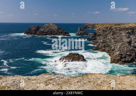 Frankreich; Morbihan; Belle-Ile-en-Mer; tourismus; Patrimoine; paysage; Bretagne; Europa; Extérieur; France de l'Ouest; jour; Littoral; Morbihan (Départeme Stockfoto