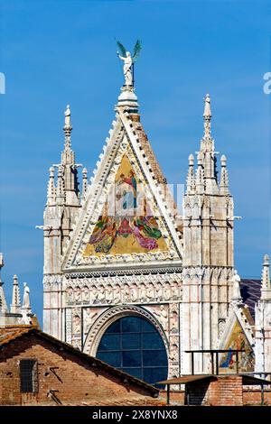 Italien, Toskana, Siena, historisches Zentrum, das von der UNESCO zum Weltkulturerbe erklärt wurde, die Altstadt, die Kathedrale unserer Lieben Frau von der Himmelfahrt, der Dom Stockfoto