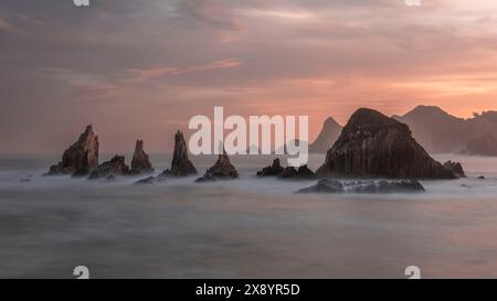Spanien, Asturies, Santa Marina Gueirua Beach Stockfoto