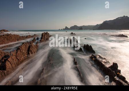 Spanien, Asturies, Santa Marina Gueirua Beach Stockfoto