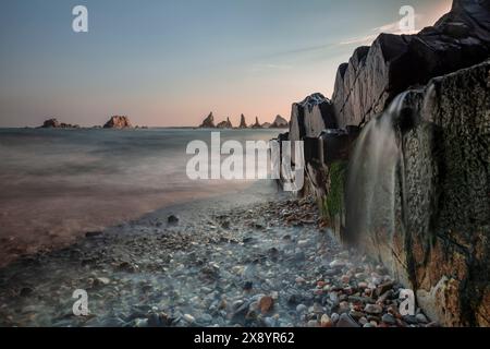 Spanien, Asturies, Santa Marina Gueirua Beach Stockfoto