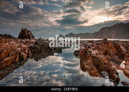 Spanien, Asturies, Santa Marina Gueirua Beach Stockfoto