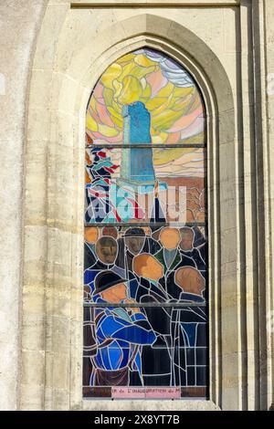 Frankreich, Meurthe et Moselle, Fey en Haye, Exaltation de la Sainte Croix (Exaltation des Holly Cross) Kirche, die zwischen 1923 und 1924 von der Coo wiederaufgebaut wurde Stockfoto
