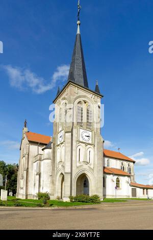 Frankreich, Meurthe et Moselle, Fey en Haye, Exaltation de la Sainte Croix (Exaltation des Holly Cross) Kirche, die zwischen 1923 und 1924 von der Coo wiederaufgebaut wurde Stockfoto