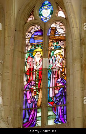 Frankreich, Meurthe et Moselle, Fey en Haye, Exaltation de la Sainte Croix (Exaltation des Holly Cross) Kirche, die zwischen 1923 und 1924 von der Coo wiederaufgebaut wurde Stockfoto