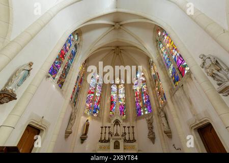 Frankreich, Meurthe et Moselle, Fey en Haye, Exaltation de la Sainte Croix (Exaltation des Holly Cross) Kirche, die zwischen 1923 und 1924 von der Coo wiederaufgebaut wurde Stockfoto