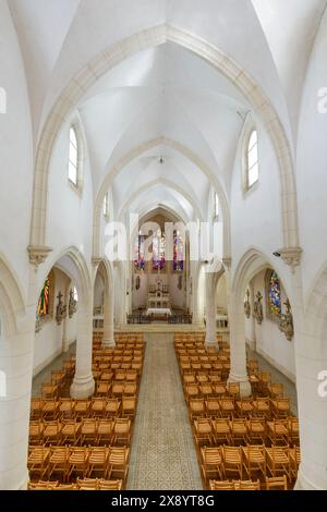 Frankreich, Meurthe et Moselle, Fey en Haye, Exaltation de la Sainte Croix (Exaltation des Holly Cross) Kirche, die zwischen 1923 und 1924 von der Coo wiederaufgebaut wurde Stockfoto