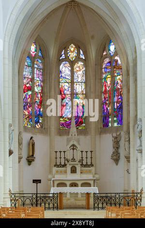 Frankreich, Meurthe et Moselle, Fey en Haye, Exaltation de la Sainte Croix (Exaltation des Holly Cross) Kirche, die zwischen 1923 und 1924 von der Coo wiederaufgebaut wurde Stockfoto