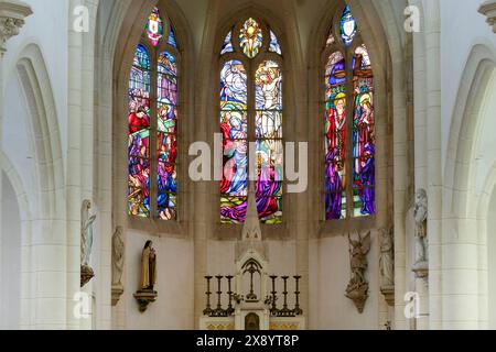 Frankreich, Meurthe et Moselle, Fey en Haye, Exaltation de la Sainte Croix (Exaltation des Holly Cross) Kirche, die zwischen 1923 und 1924 von der Coo wiederaufgebaut wurde Stockfoto