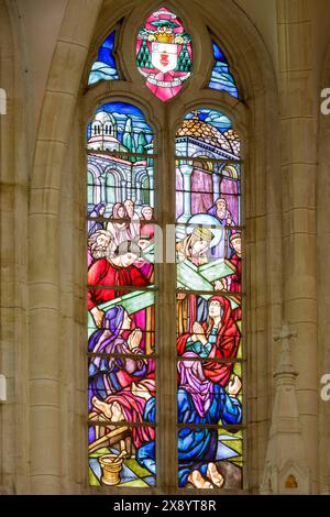 Frankreich, Meurthe et Moselle, Fey en Haye, Exaltation de la Sainte Croix (Exaltation des Holly Cross) Kirche, die zwischen 1923 und 1924 von der Coo wiederaufgebaut wurde Stockfoto