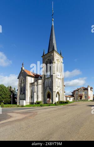 Frankreich, Meurthe et Moselle, Fey en Haye, Exaltation de la Sainte Croix (Exaltation des Holly Cross) Kirche, die zwischen 1923 und 1924 von der Coo wiederaufgebaut wurde Stockfoto