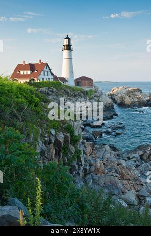 Portland-Scheinwerfer. Cape Elizabeth, Maine, Vereinigte Staaten von Amerika Stockfoto