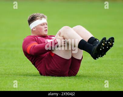 Englands Fin Baxter während eines Trainings im Pennyhill Park, Bagshot. Bilddatum: Dienstag, 28. Mai 2024. Stockfoto