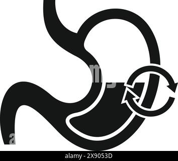 Schwarz-weißes Grafiksymbol mit abstraktem Pfeil für vielseitige Designs Stock Vektor