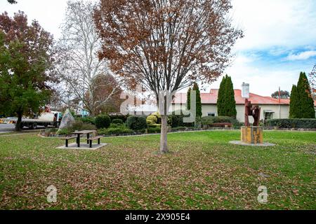 Walcha, kleine australische Stadt im nördlichen tablelands-Gebiet von New South Wales, McHattan Park und Grünflächen im Stadtzentrum, NSW, Australien Stockfoto