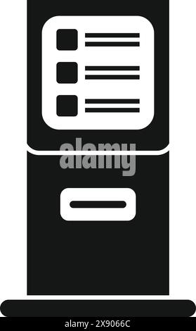 Schwarz-weiße Vektorabbildung eines Kraftstoffspenders für Tankstellen Stock Vektor