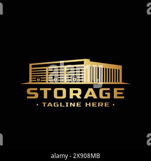 Designvorlage für Self Storage-Logos. Vektor und Illustration. Stock Vektor