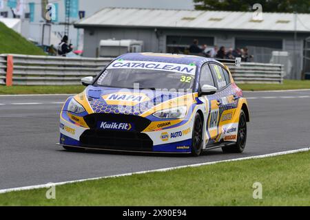 Daniel Rowbottom, Ford Focus ST, NAPA Racing UK, BTCC, British Touring Car Championship, Runden sieben, acht und neun der Saison 2024, Snetterton, Stockfoto