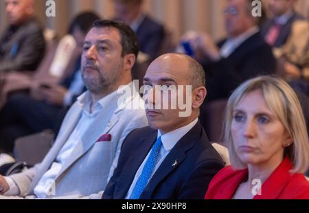 Mailand, Italien. Mai 2024. Alessandro Morelli all'Incontro 'La casa degli italiani' organizzato da Assimpredil ance in Via San Maurilio 21 - Cronaca - Mailand, Italia - Martedì, 28 Maggio 2024 (Foto Stefano Porta/LaPresse) Treffen 'die Heimat der Italiener' organisiert von Assimpredil ance in der Via San Maurilio 21 - Dienstag, 28. Mai 2024 (Foto Stefano Porta/LaPresse) Credit: LaPresse/Alamy Live News Stockfoto