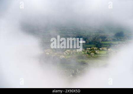 irland Moorland bewölktes Tal Stockfoto