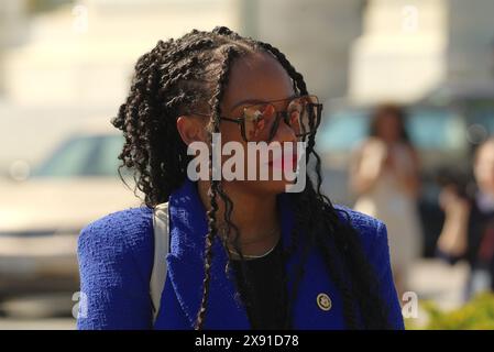 Washington, DC, USA. Mai 2024. US-Rep. Summer Lee (D-Pa.) Sieht eine Pressekonferenz im Capitol an. Stockfoto