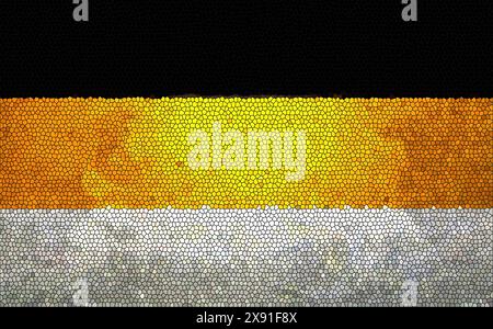 Abstract mosaic of the State symbol of the Russian Empire, which appeared in the middle of the XIX century with a gradient pattern changing from Stockfoto