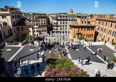 Rom: Spanische Treppe, Treppe Trinita dei Monti Stockfoto
