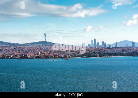 Istanbul Stadt und Camlica Hügel in der Türkei. Stockfoto