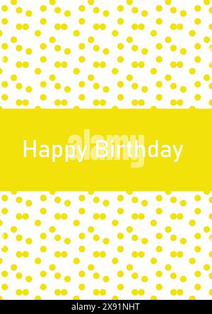 Niedliche Gelbe Geburtstagskarte Stock Vektor