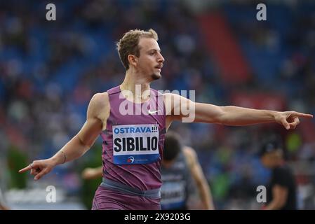 Ostrava, Tschechische Republik. Mai 2024. Alessandro Sibilio aus Italien tritt am 28. Mai 2024 in Ostrava, Tschechien, an der Golden Spike, Continental Tour Gold Athletic Event Teil. Quelle: Jaroslav Ozana/CTK Photo/Alamy Live News Stockfoto