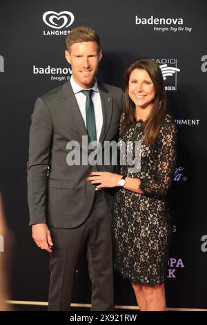 Nicolas Mack und Ann-Katrin Mack bei der Verleihung des 24. Radio Regenbogen Award 2024 in der Europa-Park Arena. Rost, 19.04.2024 Stockfoto