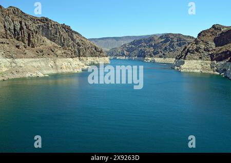 Der Hoover-Staudamm im Black Canyon des Colorado River, Nevada, USA Stockfoto