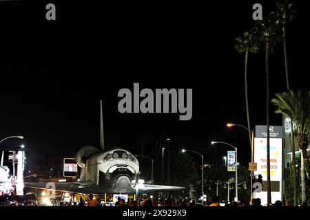 In Tausenden von Erdumläufen reiste das Space Shuttle Endeavour mehr als 123 Millionen Meilen, die letzte Mission war in Los Angeles von Los Angeles Ai Stockfoto