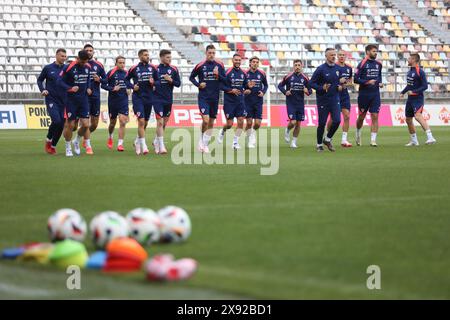 Rijeka, Kroatien. Mai 2024. Spieler Kroatiens während des Trainings der kroatischen Fußballnationalmannschaft im HNK Rijeka Stadion in Rijeka, Kroatien, am 28. Mai 2024. Als Teil der Vorbereitungen für die UEFA Euro 2024. Foto: Nel Pavletic/PIXSELL Credit: Pixsell/Alamy Live News Stockfoto