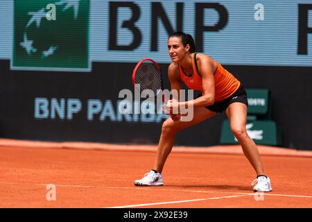 Caroline GARCIA (FRA) während des Roland-Garros 2024, ATP und WTA Grand Slam Tennis Turniers am 24. Mai 2024 im Roland-Garros Stadion in Paris Stockfoto