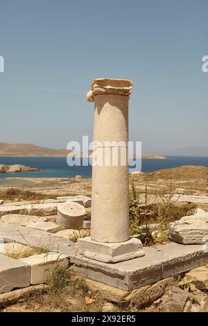 Delos Island, archäologische Stätte Stockfoto