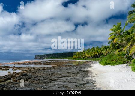 Makatea, Tuamotu-Archipel, Französisch-Polynesien. Stockfoto