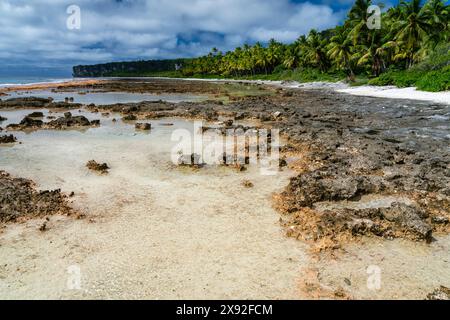 Makatea, Tuamotu-Archipel, Französisch-Polynesien. Stockfoto