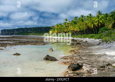 Makatea, Tuamotu-Archipel, Französisch-Polynesien. Stockfoto