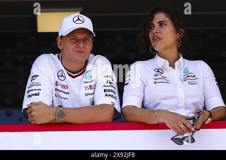 SCHUMACHER Mick (ger), Reservefahrer des Mercedes AMG F1 Teams, Porträt beim Formel 1 Grand Prix de Monaco 2024, 8. Runde der Formel 1 Weltmeisterschaft 2024 vom 23. Bis 26. Mai 2024 auf dem Circuit de Monaco in Monaco Stockfoto