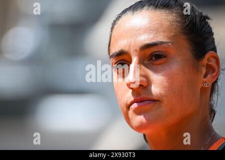 Caroline GARCIA von Frankreich während eines Trainings der Roland-Garros 2024, ATP und WTA Grand Slam Tennis Turniere am 24. Mai 2024 im Roland-Garros Stadion in Paris Stockfoto