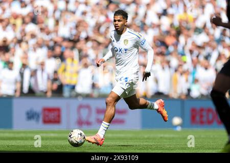 London, Großbritannien. Mai 2024. Leeds United Stürmer Georginio Rutter (24) beim Leeds United FC gegen Southampton FC SKY Bet EFL Championship Play-Off Finale im Wembley Stadium, London, England, Großbritannien am 26. Mai 2024 Credit: Every Second Media/Alamy Live News Stockfoto