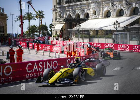 10 BORTOLETO Gabriel (BH), Invicta Racing, Dallara F2 2024, Action während der 5. Runde der FIA Formel 2 Meisterschaft 2024 vom 23. Bis 26. Mai 2024 auf dem Circuit de Monaco in Monaco Stockfoto