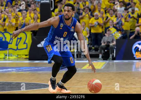 Berlin, Deutschland. Mai 2024. Deutschland, Berlin, Basketball, Alba Berlin vs Chemnitz Niners, BBL, Basketball, Uber Arena, 28.05. 2024, Playoff-Halbfinale, Sterling Brown (Alba Berlin, 0), Credit: HMB Media/Alamy Live News Stockfoto