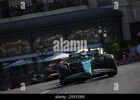 14 ALONSO Fernando (Spa), Aston Martin F1 Team AMR24, Action während des Formel 1 Grand Prix de Monaco 2024, 8. Runde der Formel 1 Weltmeisterschaft 2024 vom 23. Bis 26. Mai 2024 auf dem Circuit de Monaco in Monaco Stockfoto