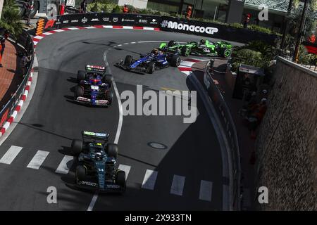 14 ALONSO Fernando (Spa), Aston Martin F1 Team AMR24, Action während des Formel 1 Grand Prix de Monaco 2024, 8. Runde der Formel 1 Weltmeisterschaft 2024 vom 23. Bis 26. Mai 2024 auf dem Circuit de Monaco in Monaco Stockfoto