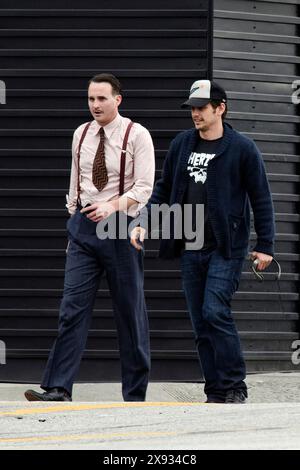 Exklusiver Regisseur James Franco und Besetzung des Sets von „Bukowski“ in Los Angeles, Kalifornien. Stockfoto