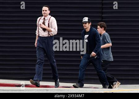 Exklusiver Regisseur James Franco und Besetzung des Sets von „Bukowski“ in Los Angeles, Kalifornien. Stockfoto