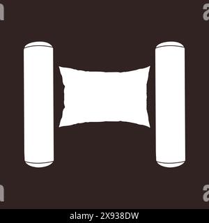 Kissen Symbol Vektor Illustration einfaches Design Stock Vektor